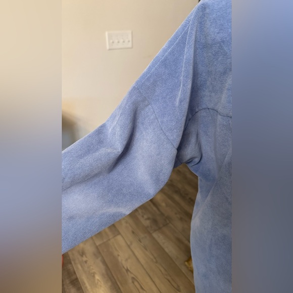 Zara Light Blue Textured Top - Picture 10 of 13